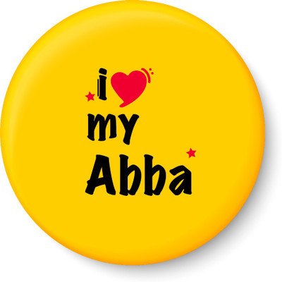 

PEACOCKRIDE I love my ABBA I Fathers Day Gift I My DAD I Fridge Magnet Fridge Magnet Pack of 1(Multicolor)