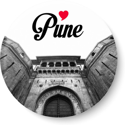 

PEACOCKRIDE Love Pune Magnet Fridge Magnet Pack of 1(Multicolor)