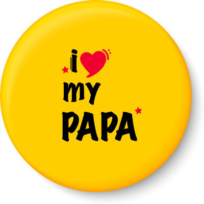 

PEACOCKRIDE I love my PAPA I Fathers Day Gift I My DAD I Fridge Magnet Fridge Magnet Pack of 1(Multicolor)