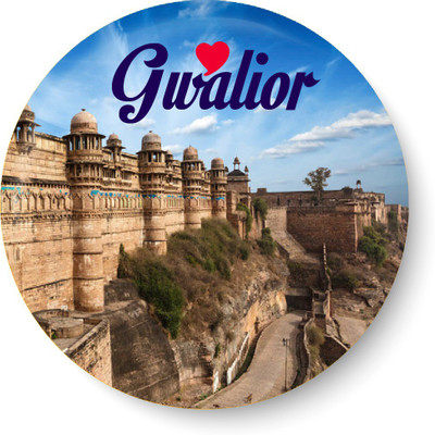 

PEACOCKRIDE Love Gwalior Magnet Fridge Magnet Pack of 1(Multicolor)