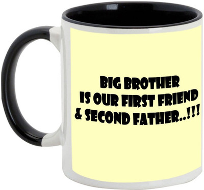 

AllUPrints Gift For Rakhi - Big Brother Friend And Father Black Ceramic Mug(325 ml)