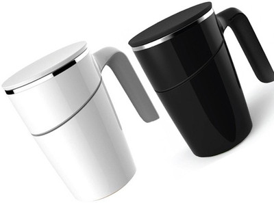 

Lavi Mug-65412587 Stainless Steel Mug(470 ml, Pack of 2), Black;white