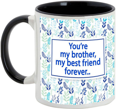 

AllUPrints Gift For Rakhi - My Brother My Best Friend Black Ceramic Mug(325 ml)