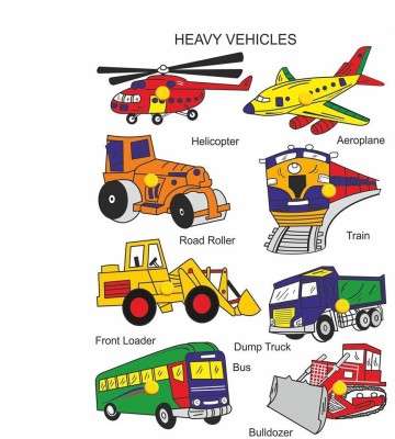 

Flying Toyszer Play And Learn Wooden Picture Board Puzzle - Heavy Vehicles(8 Pieces)