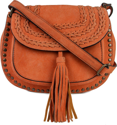 

Kamloops Women Casual Orange PU Sling Bag