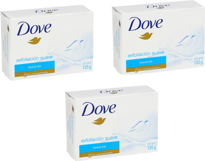 

Dove Imported (Made In EU) Exfoliacion Suave Beauty Cream Bar(135 g, Pack of 3)