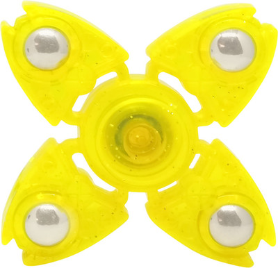 

Montez 4 Metal Ball High Speed Fidget Spinner Toy (Yellow)(Multicolor)