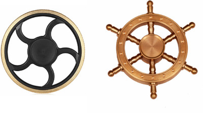 

Montez Shinning Golden Wheel High Speed Fidget Spinner Toy Set Of 2(Multicolor)