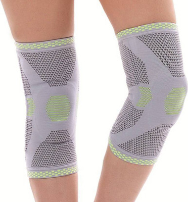 

Alex Hi-Tech Elastic Knee Support Hinges & Gel Knee Support(Grey, Grey;green