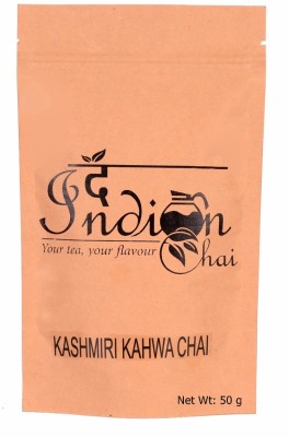 

The Indian Chai Kashmiri Kahwa Green Tea Rose, Saffron, Cinnamon, Almond, Ginger, Cardomom, Cloves Tea Blend Vacuum Pack(50 g)