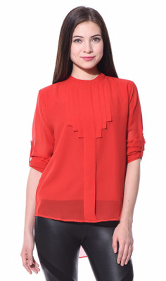 Aditii's Mantra Casual 3/4 Sleeve Solid Women Green Top