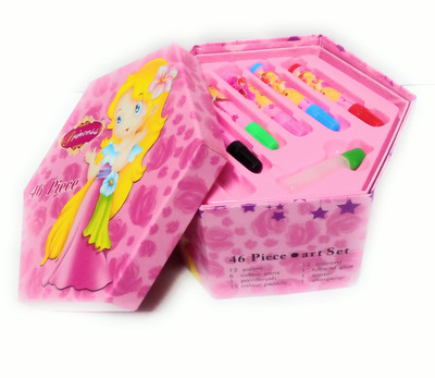 

DINAARKAN HEXAGONAL COLOR ART SET OF 46 PIECES WITH PINK BOX