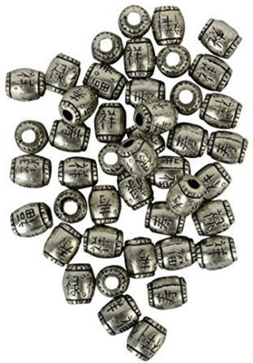 

GOELX AM Acrylic German Silver Tibetan Beads for jewellery making/ crafts