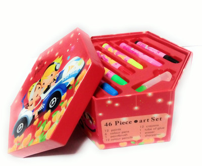 

DINAARKAN HEXAGONAL COLOR ART SET OF 46 PIECES WITH RED BOX