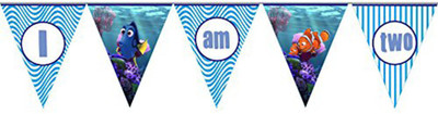 PARTY PROPZ FINDING DORY BIRTHDAY DECORATION/ AGE (TWO) BUNTING SET OF 1/ FINDING DORY PARTY SUPPLIES Banner(2 ft, Pack of 1)
