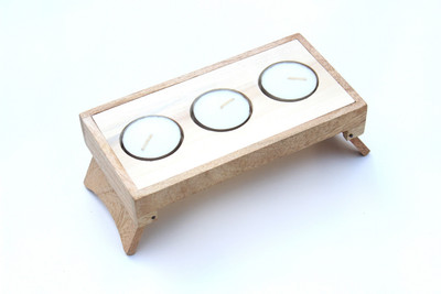 

IVEI Wool 3 - Cup Tealight Holder(Beige, Pack of 1)