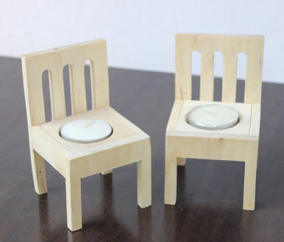 

ivei Wool 2 - Cup Tealight Holder(Beige, Pack of 2)