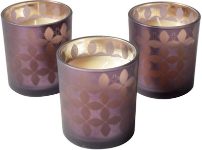 

Home Artisan Dark Grey Floral Pattern Candles Candle(Grey, Pack of 3)
