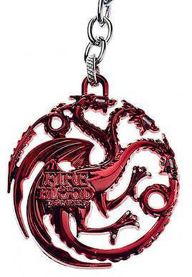 NeoTask Game of Thrones Targaryen Dynasty Badge red metal keychain Key Chain
