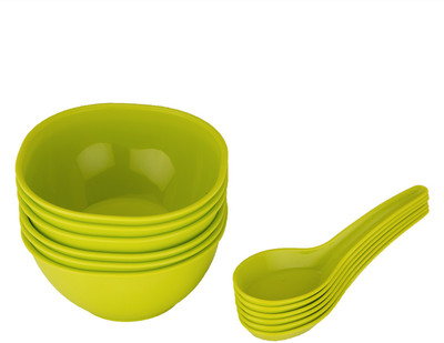 Jaypee Le Dinner Set Soup Bowl Plain, Green Pack of 12 Dinner Set(Polypropylene) available at flipkart for Rs.189