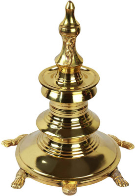 

SOIL "Handturned Five Metal Vaastu Lamp for Cleansing, Energy Balancing And Uplifting." Copper, Silver, Iron, Gold Plated Table Diya(Height: 9.4 inch)