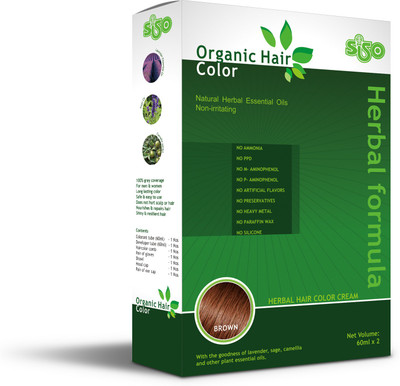 

Siso Organic hair color cream - 120ml (Brown) Hair Color(Brown)