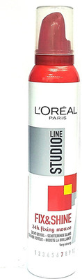 

L'Oreal Paris Imported (Made In Nederland) Studio Line Fix & Shine 24h Fixing Mousse (7) Mousse(200 ml)