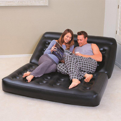 

Bestway PVC 5 Seater Inflatable Sofa(Color - Black)