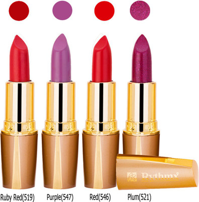 

Rythmx Golden Lipstick Combo 548 547 521 546(Multicolor,, 16 g)