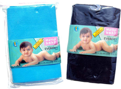 

Hello Baby Extra Absorbent Natural Waterproof Bed Protector Everyday Sheet Small Size Combo(Blue)