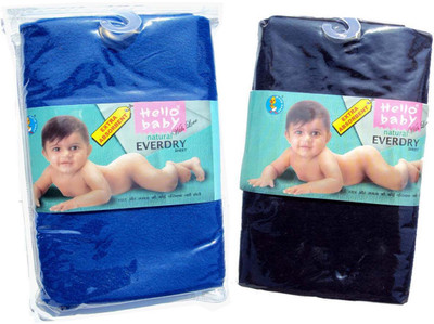 

Hello Baby Extra Absorbent Natural Waterproof Bed Protector Everyday Sheet Small Combo(Blue)