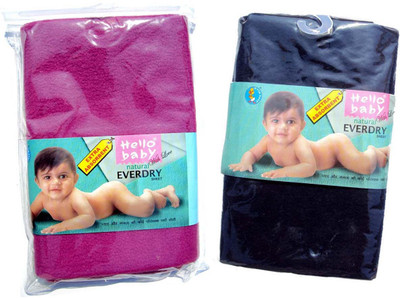

Hello Baby Extra Absorbent Natural Waterproof Bed Protector Everyday Sheet(Maroon, Blue)