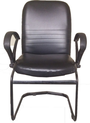 

afsara Leather Office Arm Chair(Black)