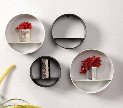 

Qesyas Iron Wall Shelf(Number of Shelves - 4, Black, White)