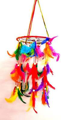 

Atharv Enterprises Dream Catcher Decorative Showpiece - 20 cm(Wool, Multicolor)