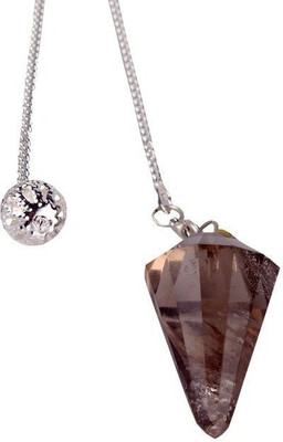 

Excel Smoky Quartz Pagan Healing Reiki Crystal Pendulum Decorative Showpiece - 4 cm(Stoneware, Clear)