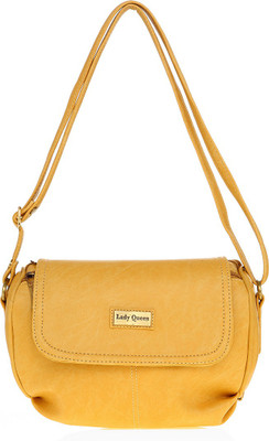 

Lady Queen Women Casual Beige PU Sling Bag