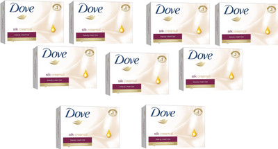 

Dove Imported (Made In EU) Silk Creamoil Beauty Cream Bar(135 g, Pack of 9)