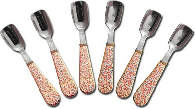 Rk Disposable Stainless Steel Ice-cream Spoon Set(Pack of 6)