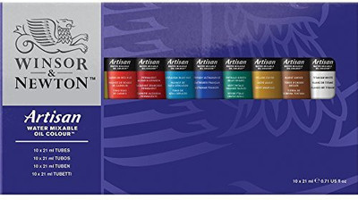 

Winsor & Newton Water Mixable Oil Color 10 Tube Set, 21Ml