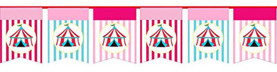 

PARTY PROPZ CIRCUS BIRTHDAY DECORATION/STRING BANNER SET OF 1/CIRCUS PARTY SUPPLIES Banner(5 ft, Pack of 1)
