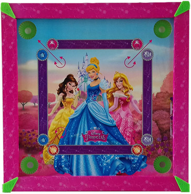 

kidoz kingdom I TOYS DISNEY PRINCESS PINK CARROM 20 INCH Board Game