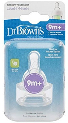 

Dr Brown Dr Brown Natural Flow Level 4 Narrow Set of 2 (9m+) Variable Flow Nipple(Pack of 2 Nipples)