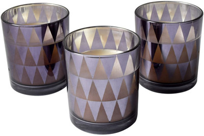 

Home Artisan Dark Grey Triangle Pattern Candles Candle(Grey, Pack of 3)