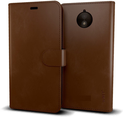MTT Flip Cover for Motorola Moto E4 Plus(Brown)