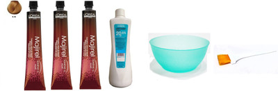 

L'Oreal Paris Majirel Tube No* 8.34 with Developer 20 Vol. 6% Hair Color(Set of 6)