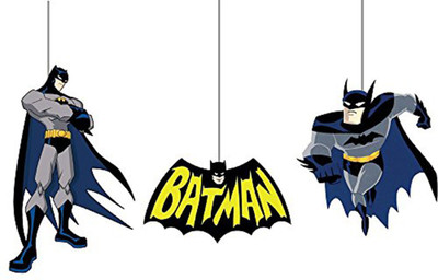 

PARTY PROPZ Multicolor BATMAN BIRTHDAY DECORATION/CEILING HANGING SET OF 3/BATMAN PARTY SUPPLIES - 3 g
