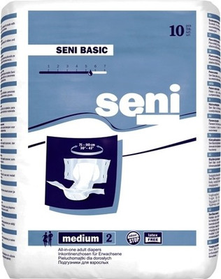 

Seni Basic Adult Diapers - 10 Pieces (Medium) Adult Diapers - L(10 Pieces)
