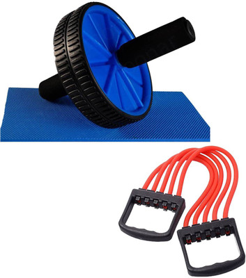 

Evana Double Ab Wheel,Five Tube Chest Expender Gym & Fitness Kit