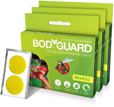 

BodyGuard Natural Anti Mosquito Repellent - 60 + 12 Patches(Pack of 3)